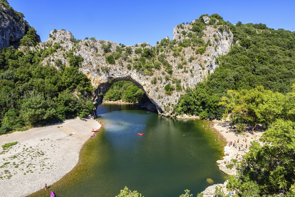 Pont D'Arc am Fluss Ardèche