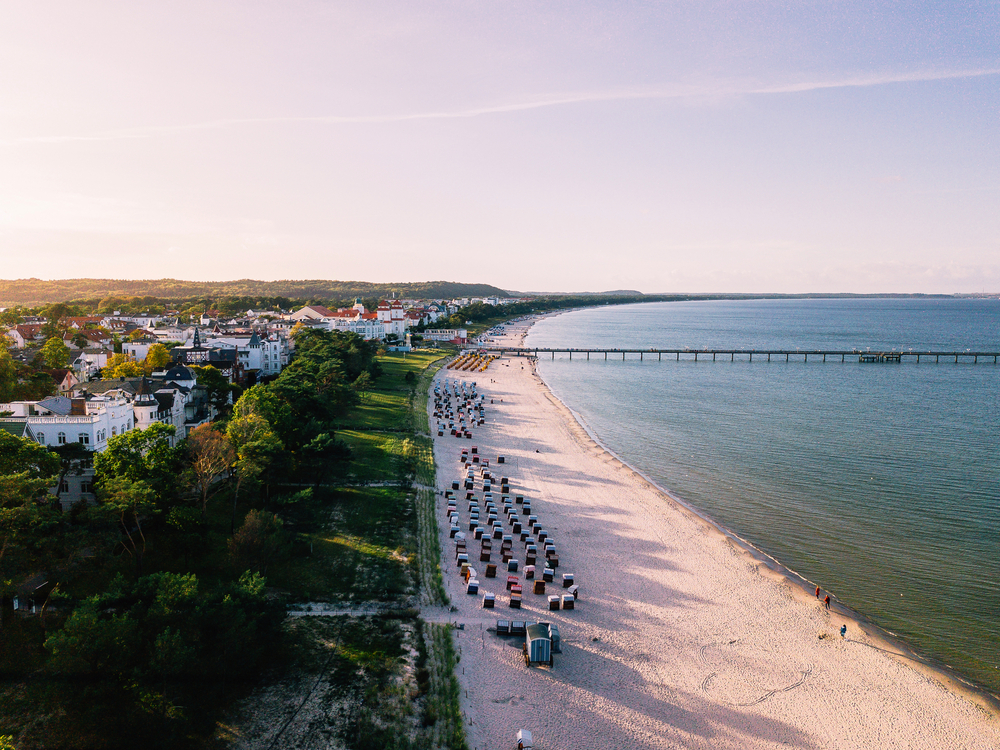 Binz auf der Insel Rügen von oben