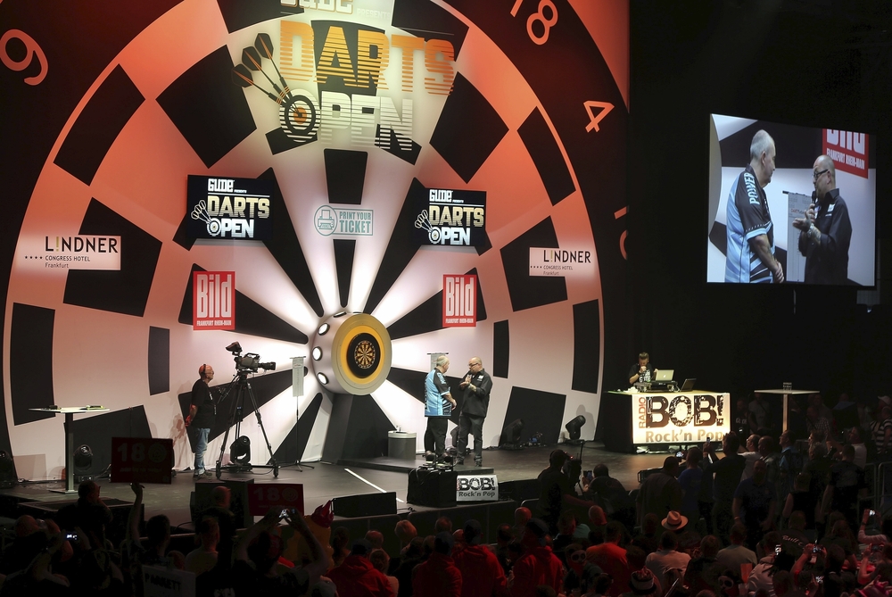 Bühne beim Gude Darts Open Frankfurt